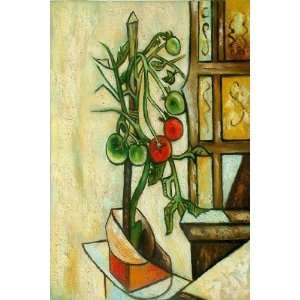  Oil Painting: Tomato Plant: Pablo Picasso Hand Painted Art 