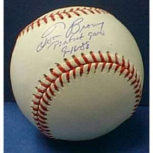  Tom Browning Autographed Baseball: Sports & Outdoors