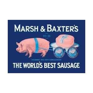  Marsh and Baxters Worlds Best Sausage 28x42 Giclee on 