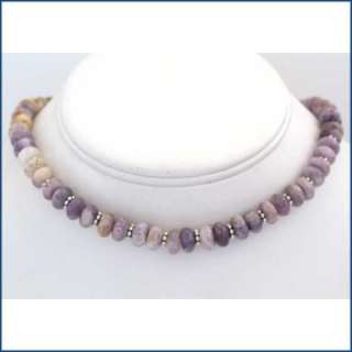 Purple Crazy Lace Agate & Bali Silver Jewelry Necklace  