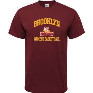  Brooklyn College Bulldogs Maroon Womens Basketball Arch T 