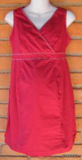 Red Maternity Dress sz Medium Petite Spring Summer Motherhood PM 8 10 
