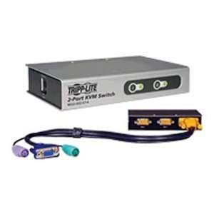  Slim KVM Switch Kit With Cables 1 Local User External Electronics