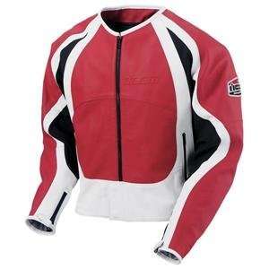  Icon Merc Leather Jacket   Large/Red: Automotive