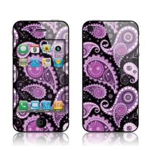   4S  Purple Paisley   Protection Kit Skin, Screen Protector, & Bumper