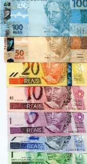   set 7 notes banco central do brasil 1 real 2003 p 251 2 reais 2001