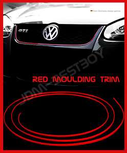 3D Red Moulding Pin Stripe tape Grill Interior Exterior  