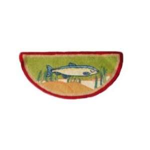   II Theme Gone Fishing fire place area rugs 36 Dia: Kitchen & Dining