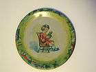 CHARMING VINTAGE TIN * GIRL PLAYING WITH DOLL * SUPER