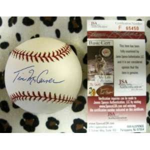 Signed Tim McCarver Ball   Cardinals Official Ml W jsa   Autographed 