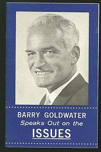 Barry Goldwater 1964 Speaks out on the Issues 24 pg pamphlet Vintage 