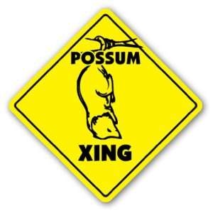   POSSUM CROSSING Sign novelty gift animals Patio, Lawn & Garden