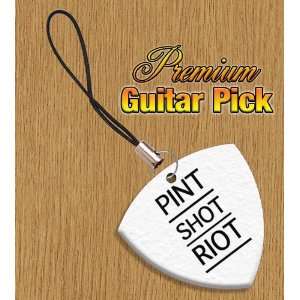  Pint Shot Riot Mobile Phone Charm Bass Guitar Pick Both 