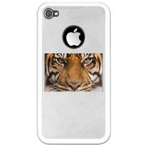   iPhone 4 or 4S Clear Case White Sumatran Tiger Face: Everything Else