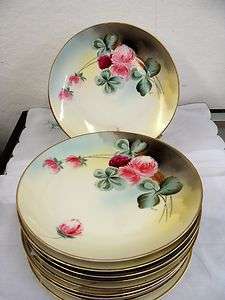 Set 10 Royal Rudolstadt Hand painted Plates RS Prussia  