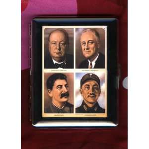   WW2 Propaganda ID CIGARETTE CASE Allied Leaders: Health & Personal