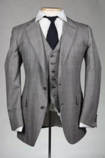   Austin Reed 3 Piece Wool Check Plaid 3 Piece Suit 46 L Vest  