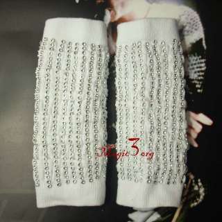 Michael Jackson Handmade Shinning Rhinestones Ankle Socks MJ costumes 