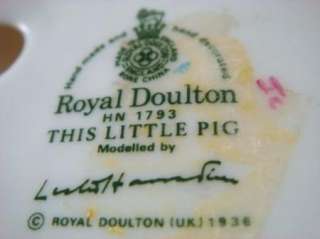 Royal Doulton This LIttle Pig HN1792 Porcelain Figurine  