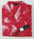 New TULLIANO 100% Silk Red S/S Camp Shirt S NWT $250
