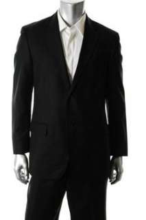 Alfani Mens 2 Button Suit Black Wool 40R  