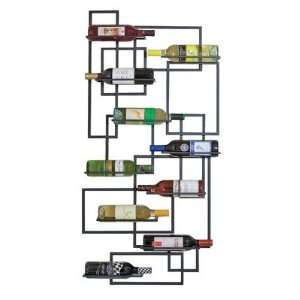  Mid 20th Century Wall Wine Rack   Holds 10 bottles: Home 