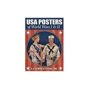    USA Posters of World Wars I and II Poker Deck Toys & Games