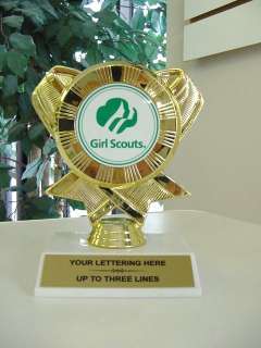 NEW BEAUTIFUL RIBBON GIRL SCOUT TROPHY AWARD ENGRAVED  
