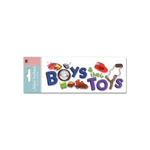  Boys and Their Toys Dimensional Title Stickers Office 