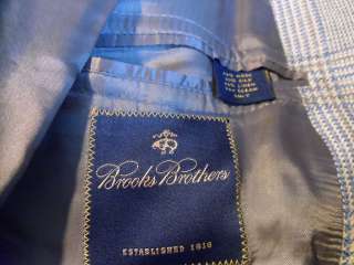 Brooks Brothers Beig Blue Wool Silk Linen Coat 44 L  