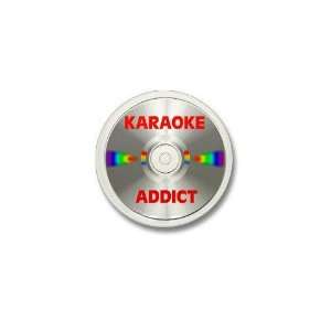  KARAOKE ADDICT Music Mini Button by  Patio, Lawn 