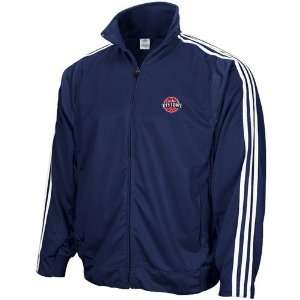   Pistons Navy Blue 3 Stripe Full Zip Track Jacket: Sports & Outdoors