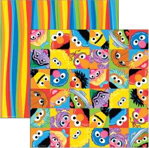   Sesame Street Double Sided Paper 12X12 Character 