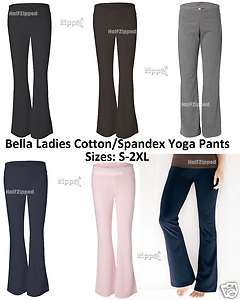 Bella Ladies Cotton/Spandex Yoga Workout Pants 810 S 2XL NEW  