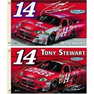 Tony Stewart Office Depot/Old Spice Two Sided 3X5 Flag 