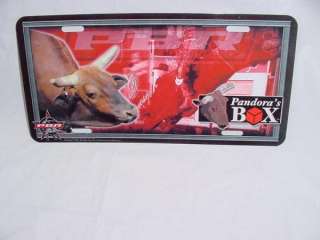 SET PBR BULL RIDERS RODEO METAL LICENSE PLATE SIGN  