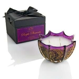  D.L. Company Venetian Rose Scallop Candle   Purple: Home 