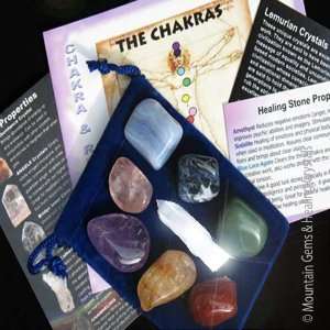  Chakra Healing 7 Stone Collection with Azeztulite Crystal 