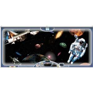   : View of Space from Spaceship Planets Portable Mural: Home & Kitchen