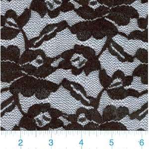  60 Wide Allover Lace Black Fabric By The Yard: Arts 