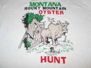 vintage ROCKY MOUNTAIN OYSTER HUNT FESTIVAL t shirt XL  