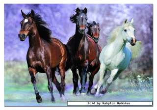 picture 1 of EDUCA 1000 pieces jigsaw puzzle: Running Horses (14809)