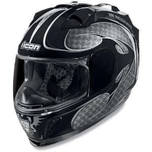 Icon Domain II Helmet , Color: Black, Style: Serpecant, Size: XS 0101 