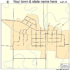  Street & Road Map of Crowder, Mississippi MS   Printed 