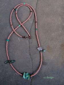 Eclectic Path Southwest Seed Zuni Bear Bead Necklace  
