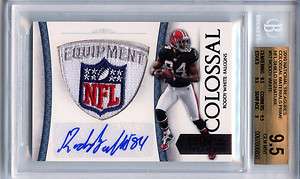   National Treasures Roddy White Auto NFL LOGO Patch SP 1/1 BGS 9.5 10