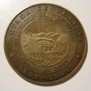 1964 STATE OF NEVADA CENTENNIAL COMMEMORATIVE TOKEN  