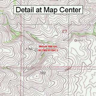   Topographic Quadrangle Map   Mount Blitzen, Nevada (Folded/Waterproof