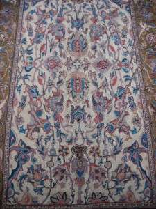 ANTIQUE CHAIN STITCH CREWEL EMBROIDERY RUG INDIA  