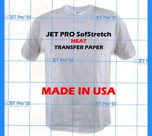 JET PRO SofStretch inkjet Heat Transfer Paper 8.5x11 25  